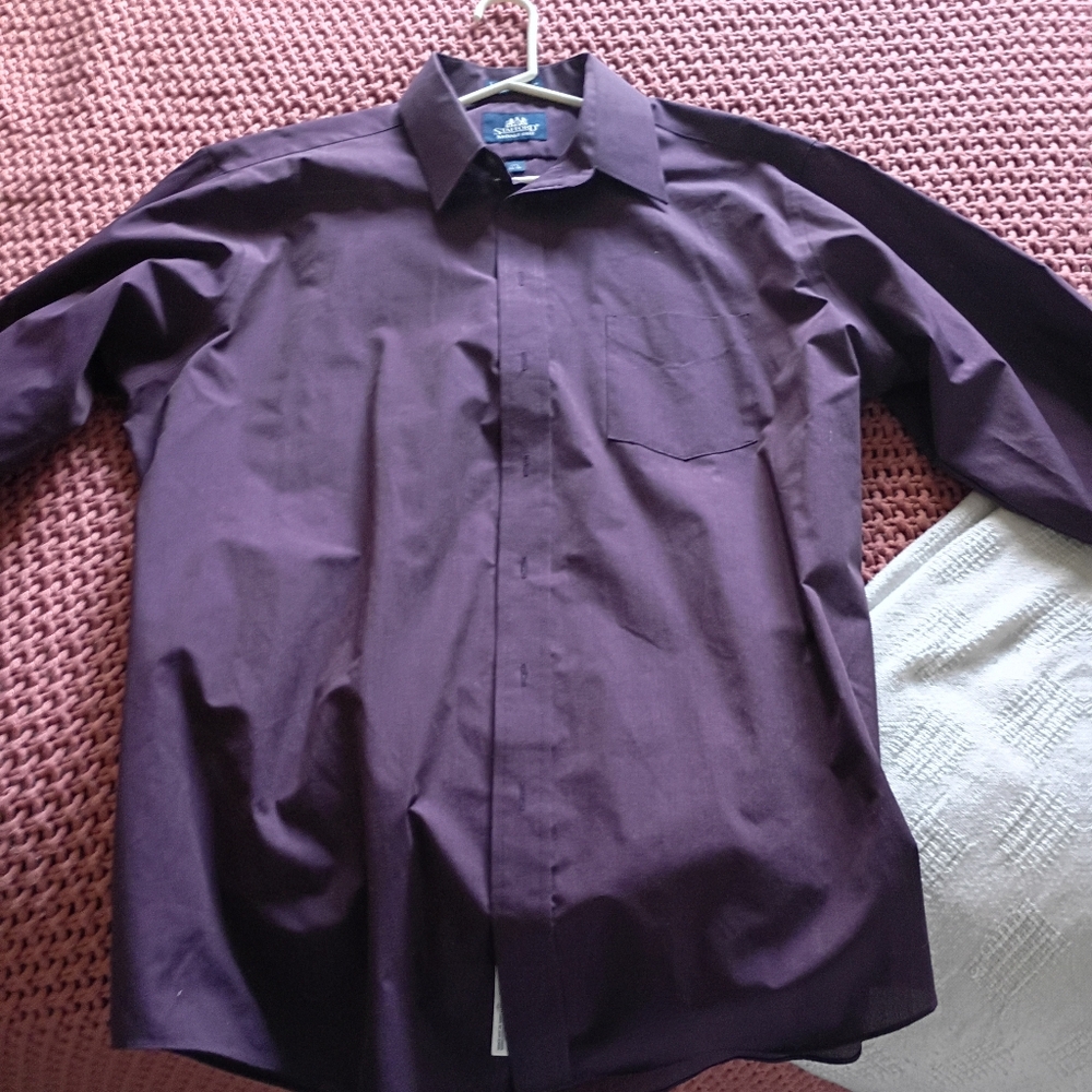 Stafford Deep Purple Dress Shirt